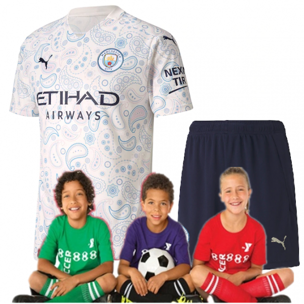 Kid's Manchester City Third Suit 20/21(Customizable)