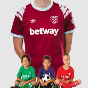 Kid's West Ham United Home Jersey 22/23 (Customizable)